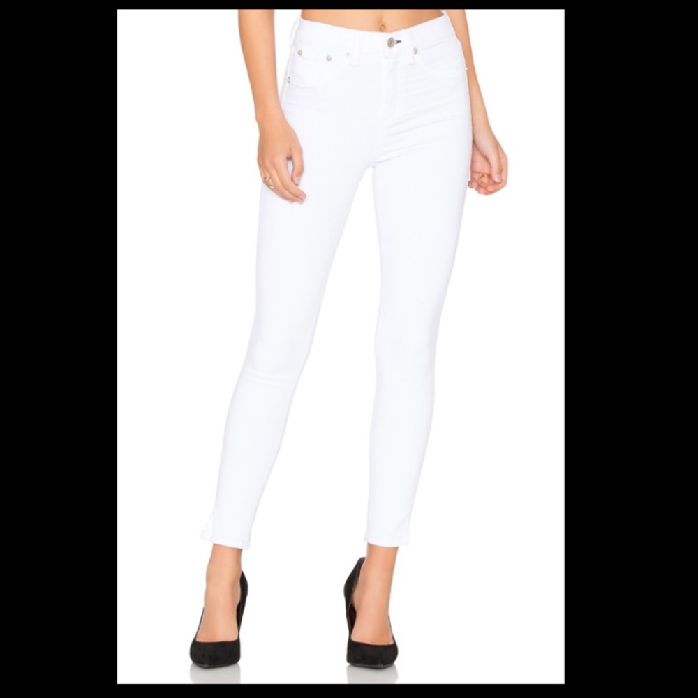 Rag & Bone 10 inch capri white jean
